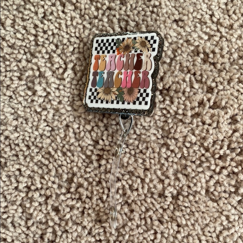 Colorful Teacher Badge Reel
